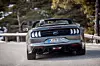 Das Heck des Ford Mustang 5.0 V8 GT Cabriolets