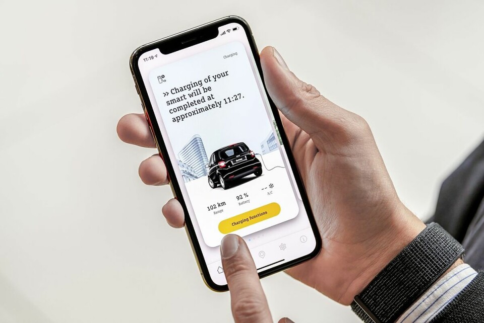 Zum Smart EQ Fortwo gibt es auch eine App. Smart EQ Fortwo - App
