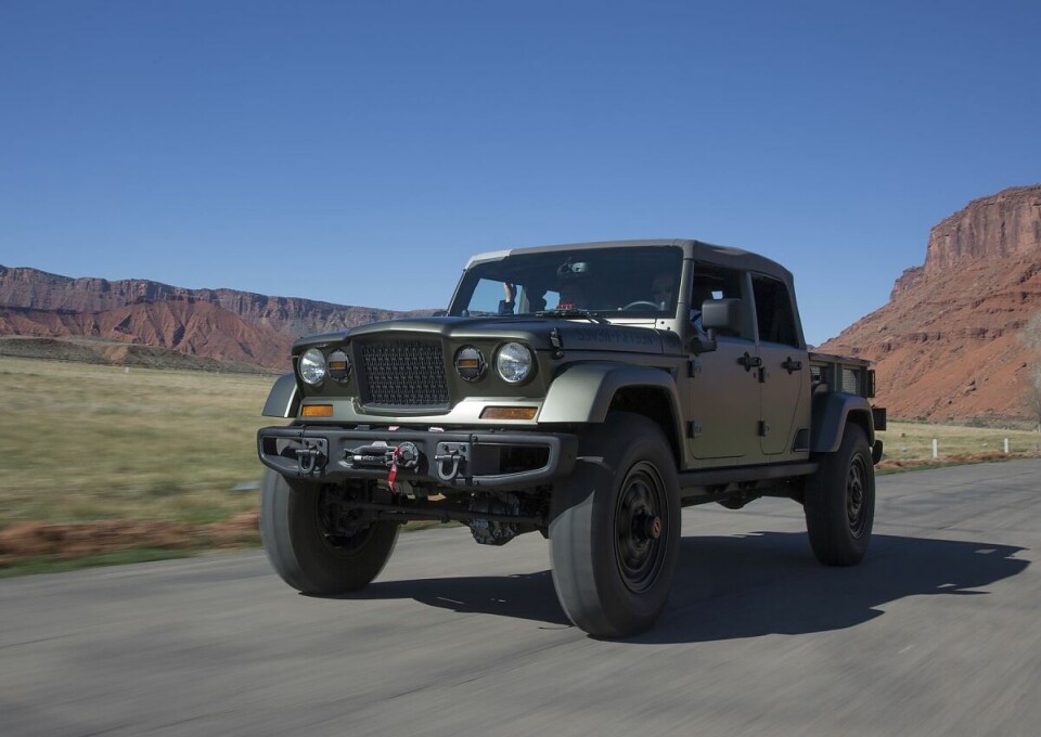Jeep Crew Chief 715 Concept nimmt den Wrangler Pick-Up vorweg.