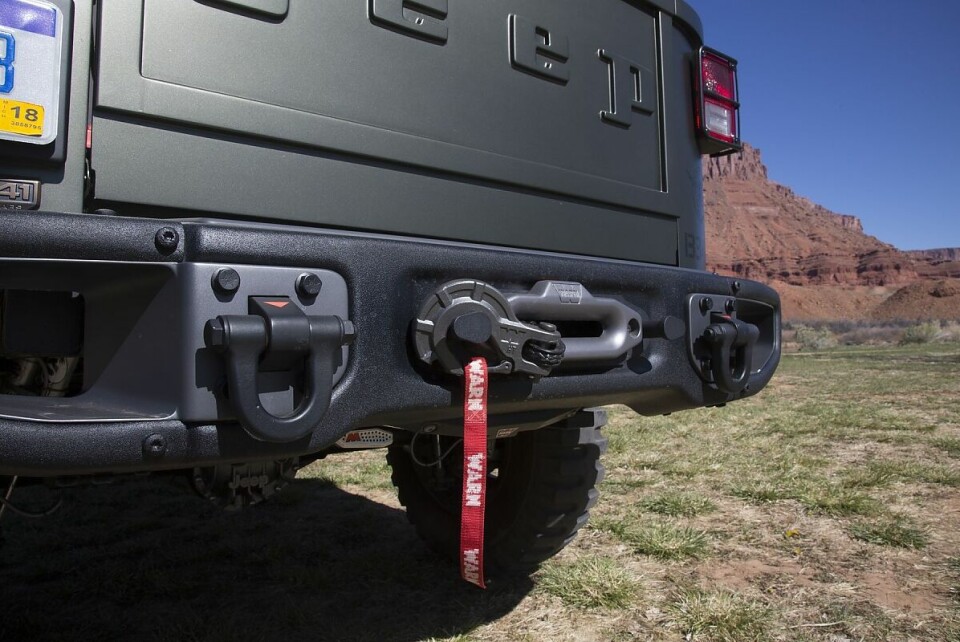 Auch hinten ist eine Winde.