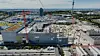 Die Baustelle auf dem Gelände des BMW-Werks München aus der Luft, Nordansicht