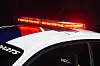 BMW M2 Safety Car Moto GP 2016 - die Lichtbrücke auf dem Dach blinkt rot und blau.