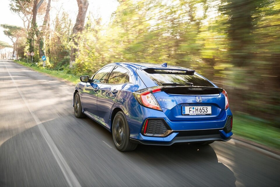 Das Heck vom Honda Civic erregt Aufmerksamkeit.