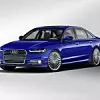Der Audi A6 L e-tron in Blau.