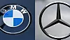 Logos von BMW und Mercedes-Benz