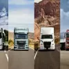 VIer Lkw von Scania, MAN, International und VW