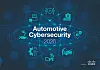 Titelbild der Studie Automotive Cybersecurity, Whitepaper zur Studie vom Center of Automotive Management (CAM) im Auftrag von Cisco. Grafische Darstellung des Themas mit vernetzten Fahrzeugsymbolen und Cisco-Branding.