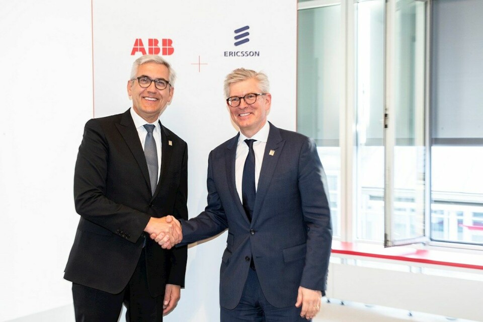 ABB-CEO Ulrich Spiesshofer (links) und Börje Ekholm, Präsident und CEO von Ericsson stärken im Rahmen der Hannover Messe ihre bestehende Zusammenarbeit. ABB-CEO Ulrich Spiesshofer (links) und Börje Ekholm, Präsident und CEO von Ericsson