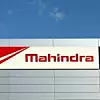 Udine, Italy. February 27 2021. Mahindra logo on the facade of the dealer of the area. It is an Indian multinational automotive manufacturing corporation.