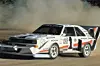Mit seinem Fünfzylinder-Audi Quattro S1 schoss er in 10:47.850 Minuten den Berg hinauf.