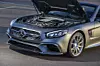 Mercedes AMG SL 65 - der mächtige Zwölfzylinder ermöglicht 300 Km/ Höchstgeschwindigkeit.